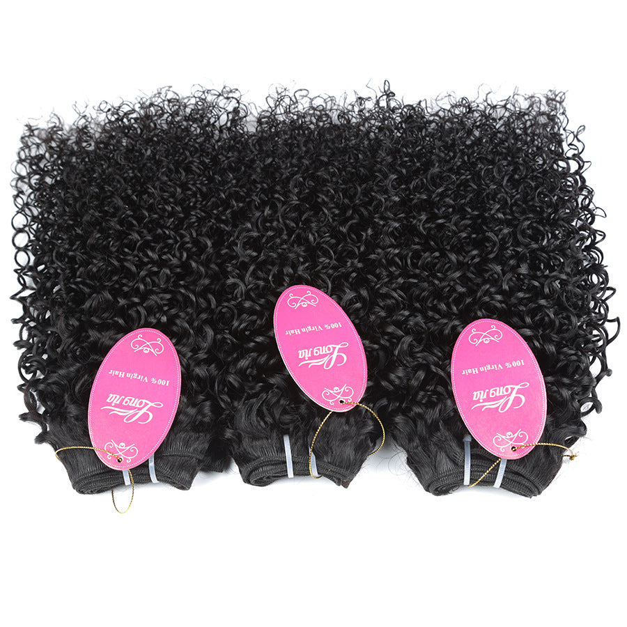 Fasci di capelli Chignon crespi per capelli ricci I veri capelli brasiliani ricci possono essere tinti
