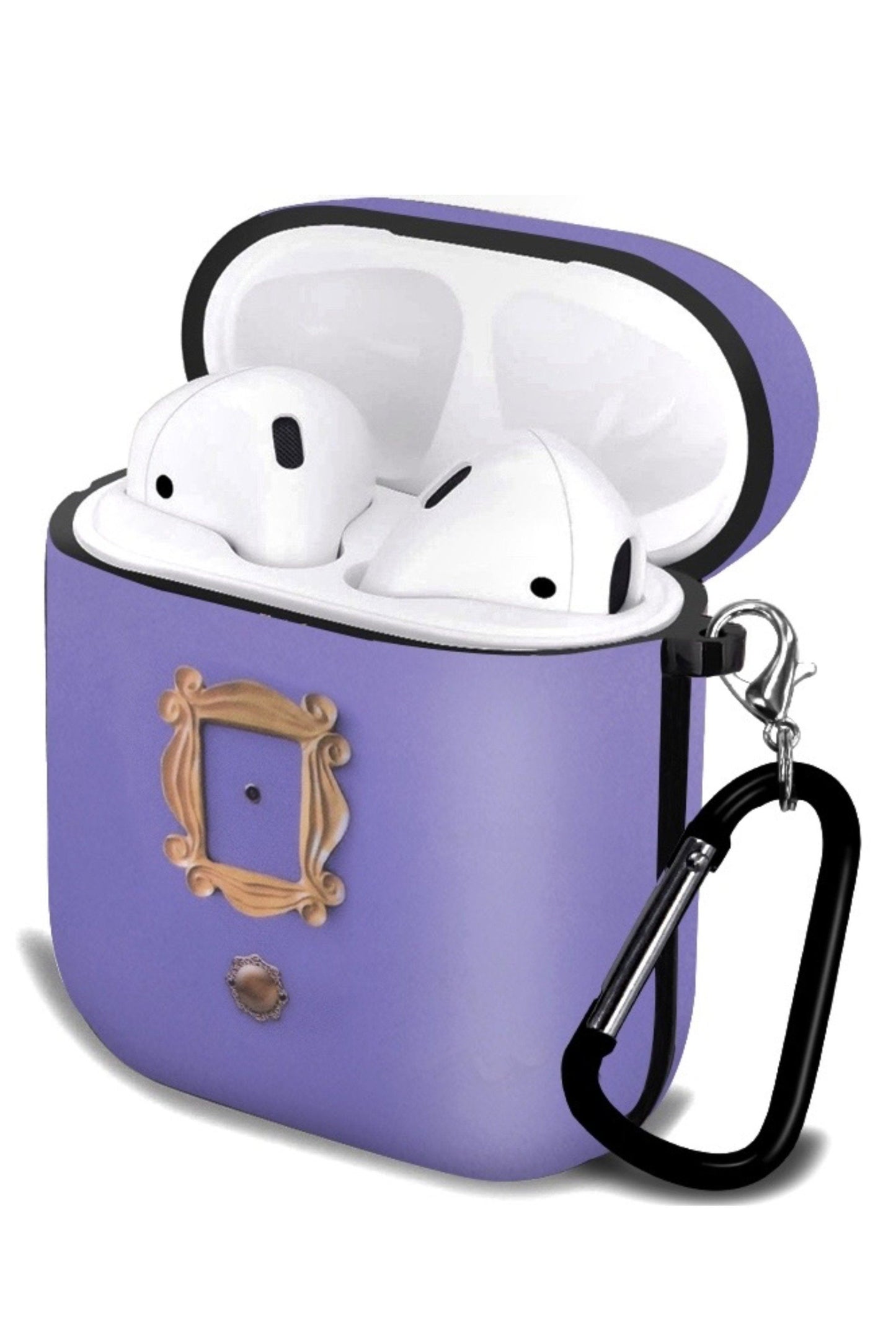 AMICI Custodia per AirPods 1 e 2 con porta viola