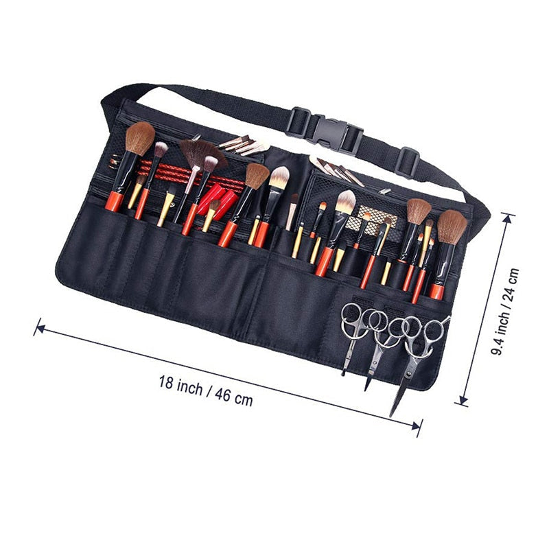 Borsa per trucco professionale Marsupio da donna Borsa per pennelli cosmetici con cintura