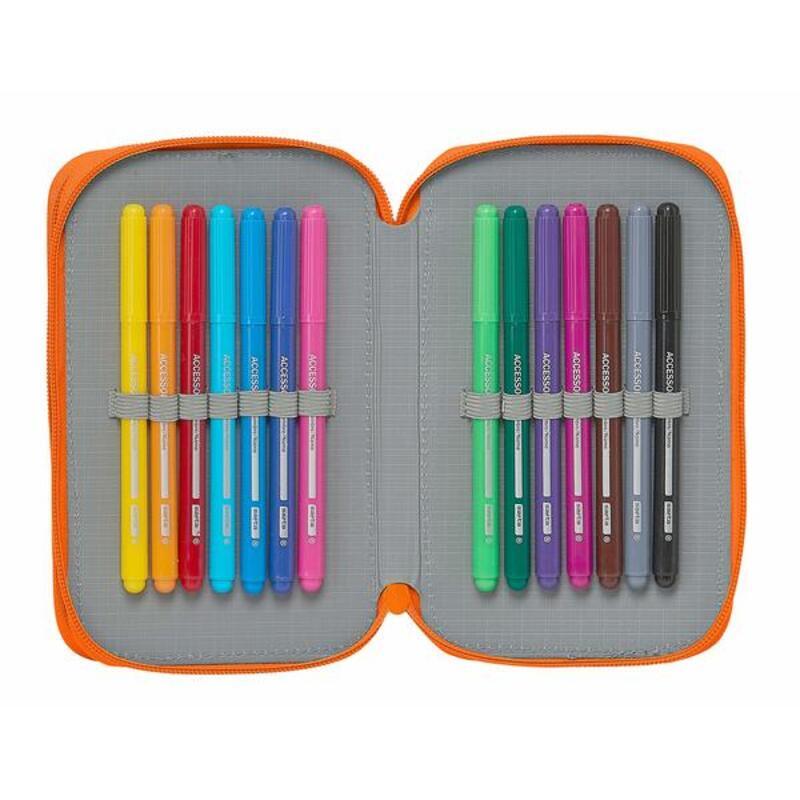 Astuccio Doppio Valencia Basket Blu Arancio (28 pz)