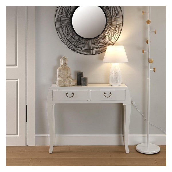 Hall Table with 2 Drawers MDF Wood/Fir wood (25 x 80 x 97 cm)