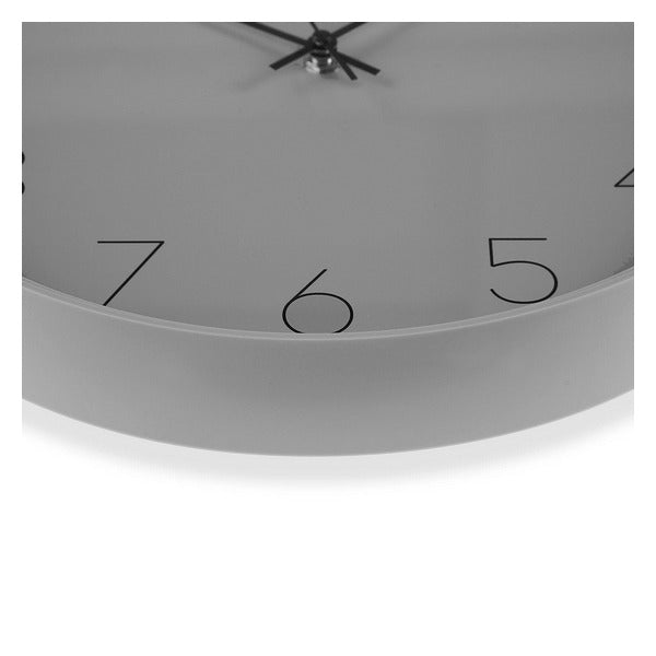 Orologio da parete in plastica (6,7 x 35,4 x 35,4 cm) Grigio