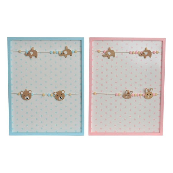 Photo frame DKD Home Decor MDF Wood (2 pcs) (32 x 42 x 2 cm)