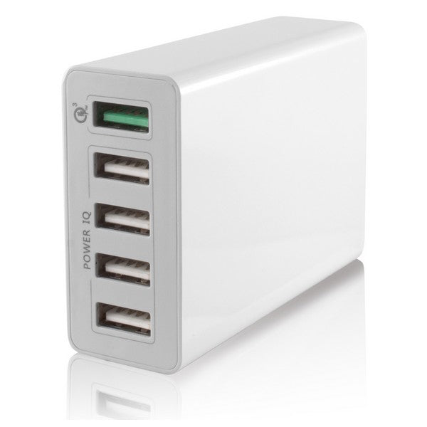 Caricatore da muro USB KSIX 5 USB 10a Bianco
