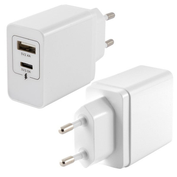 Caricatore da muro KSIX 2 USB Bianco