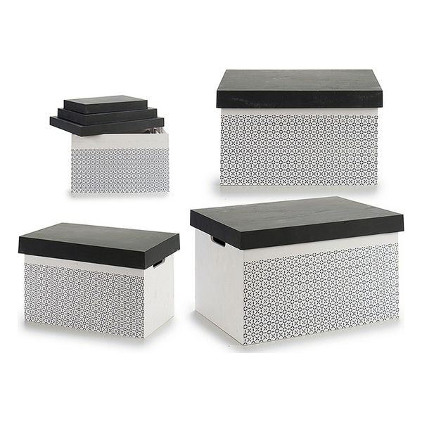 Box with cover White (31 x 24 x 42 cm) (3 pcs)