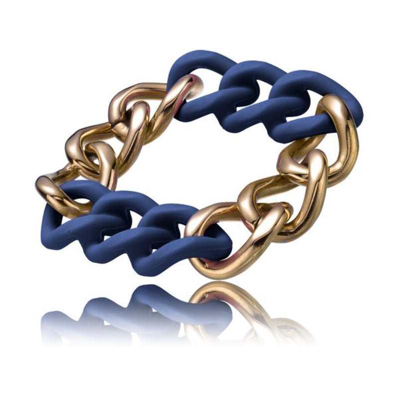 Bracciale da donna Time Force TS5148BB Blu Acciaio Dorato