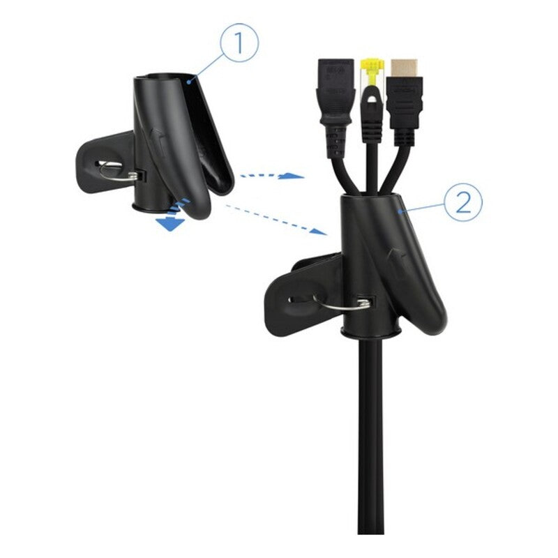 Cable Organiser NANOCABLE 10.36.0001-BK Ø 2,5 cm (1 m) Black