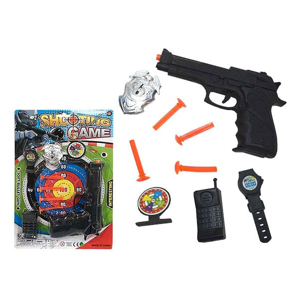 Gioco di tiro con pistola a dardi nero (9 pezzi)