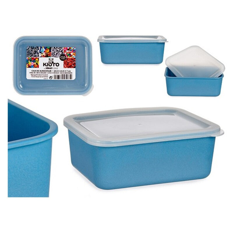 Lunch box Bamboo Dark blue (14,5 x 7 x 19,5 cm)