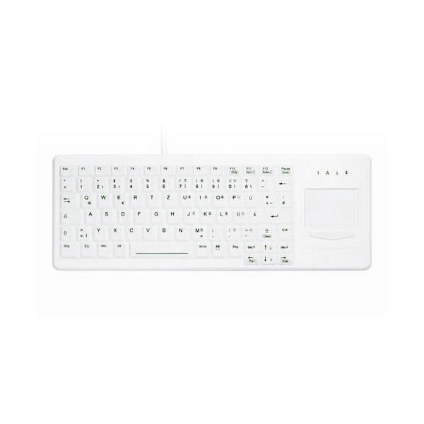 Tastiera lavabile disinfettabile Tasto attivo AK-CB4400F-GUS Touchpad USB retroilluminato Bianco