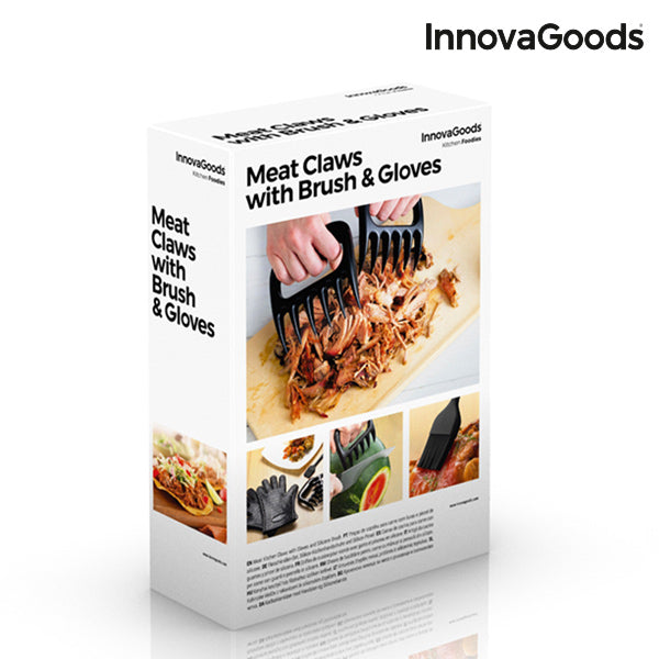 InnovaGoods Meat Claws with Brush and Gloves