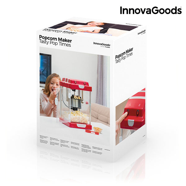 InnovaGoods Popcorn Maker Tasty Pop Times 310W Red