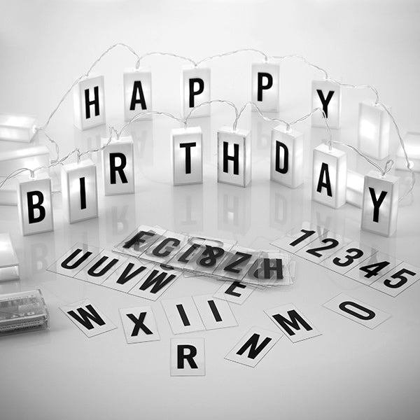 LED Garland with Letters and Numbers