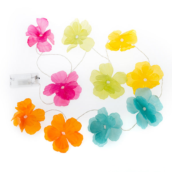 LED Garland of Multicoloured Flowers (10 LEDs)