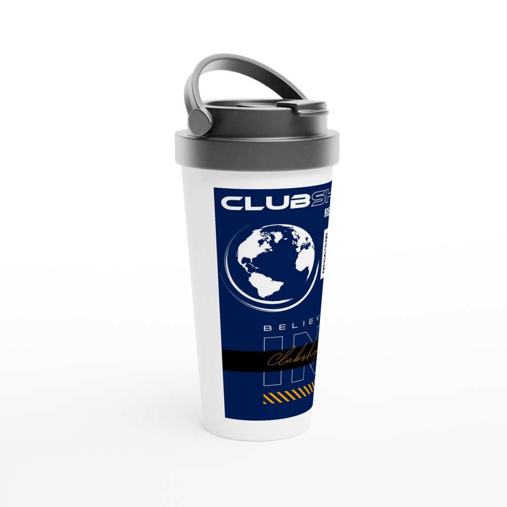 Tazza da viaggio personalizzabile in acciaio inossidabile da 15 once Clubshop