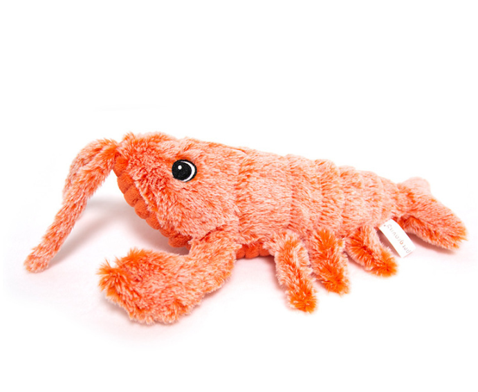 Giocattoli per animali domestici Gamberetti saltatori elettrici Simulazione di ricarica USB Aragosta Divertente gatto Peluche per animali domestici