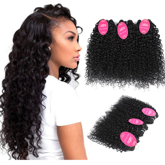 Fasci di capelli Chignon crespi per capelli ricci I veri capelli brasiliani ricci possono essere tinti