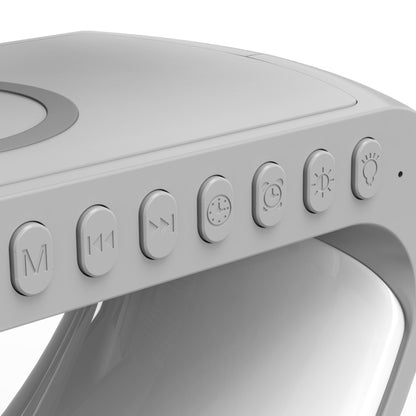 Intelligent G Shaped LED Lamp Bluetooth Speaker Wireless Charger Atmosphere Lamp App