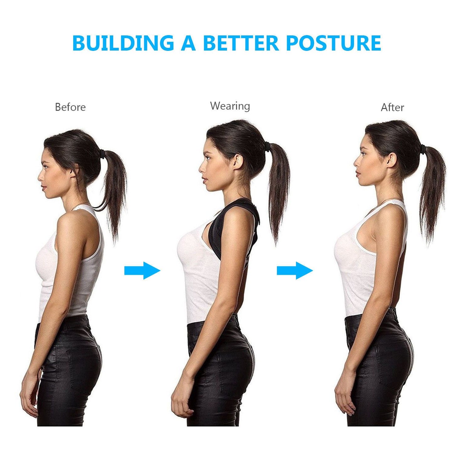 Adjustable Back Posture Corrector Wrist Brace Clavicle Spine Back