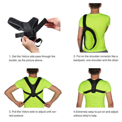 Adjustable Back Posture Corrector Wrist Brace Clavicle Spine Back