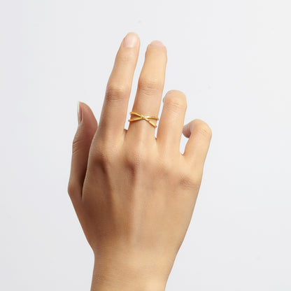 Double Ring Gold Dainty Minimalist Ring