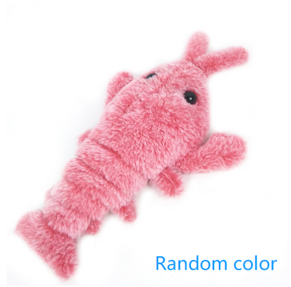 Giocattoli per animali domestici Gamberetti saltatori elettrici Simulazione di ricarica USB Aragosta Divertente gatto Peluche per animali domestici