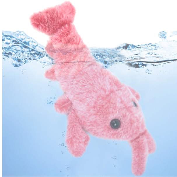 Giocattoli per animali domestici Gamberetti saltatori elettrici Simulazione di ricarica USB Aragosta Divertente gatto Peluche per animali domestici