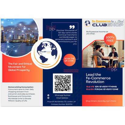 Expand your fe-Commerce FREE Global Market - Customizable Roll fold brochure - silk paper (US & CA)