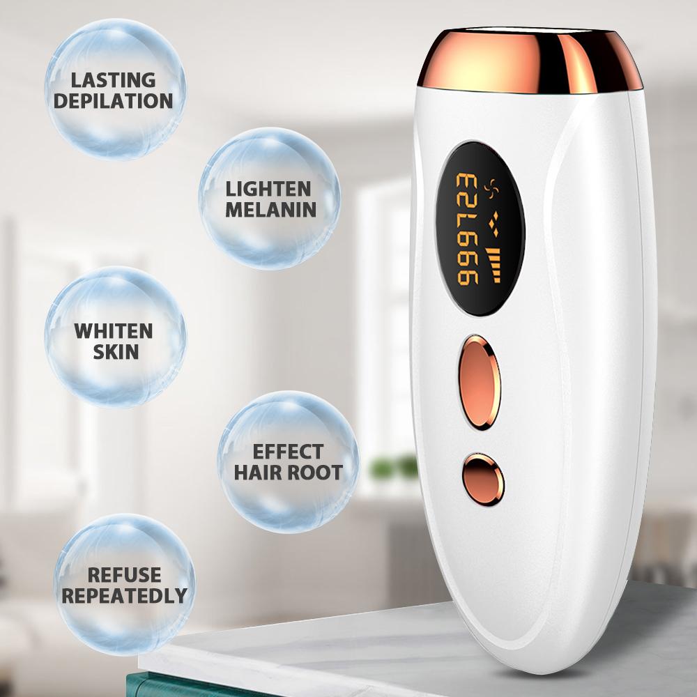 Smart Protable Safe Painless Laser Hair Removal Epilator(US plug)