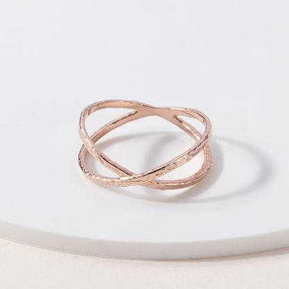 Double Ring Gold Dainty Minimalist Ring