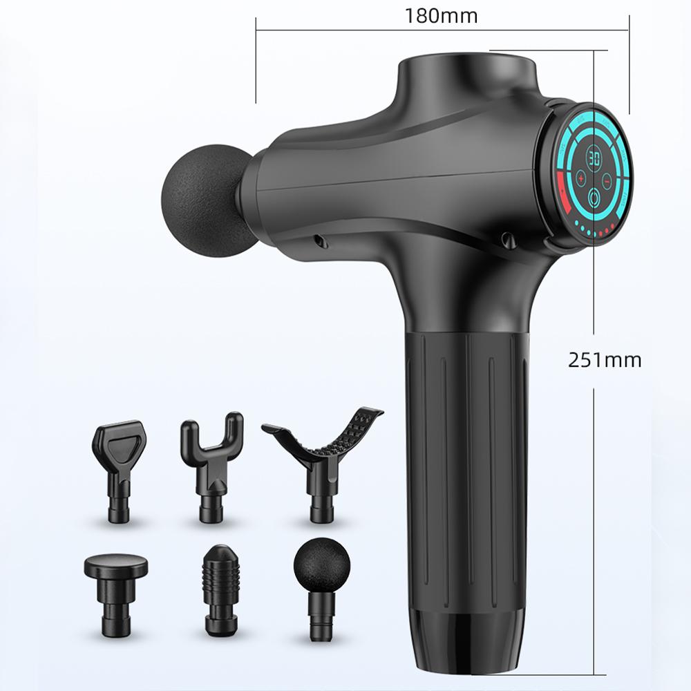 Massage Gun 30 Speed Tissue Powerful Percussion Massager With 6 Heads