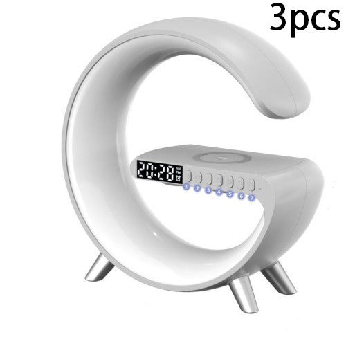 Intelligent G Shaped LED Lamp Bluetooth Speaker Wireless Charger Atmosphere Lamp App