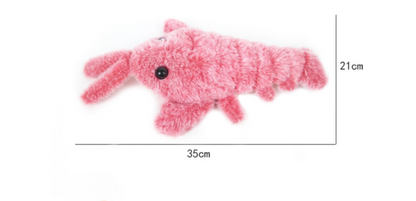 Giocattoli per animali domestici Gamberetti saltatori elettrici Simulazione di ricarica USB Aragosta Divertente gatto Peluche per animali domestici