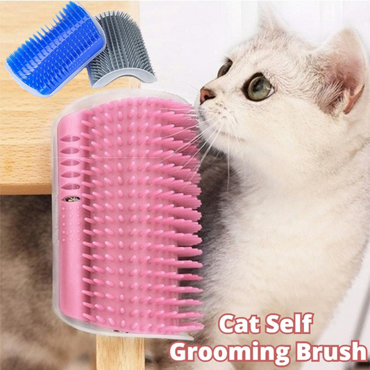 Dispositivo per sfregare le pareti degli animali domestici con spazzola auto-grooming per gatti