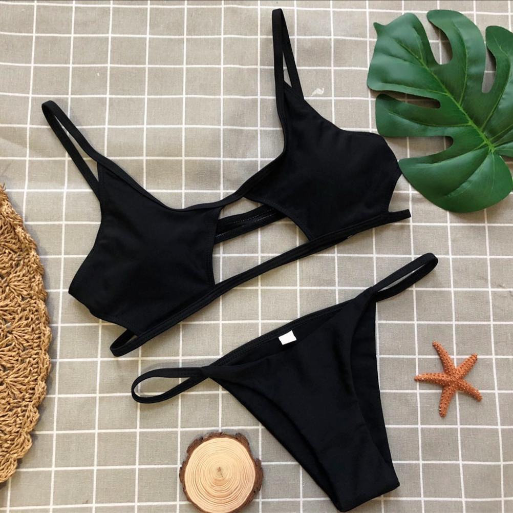 2021 Sexy High Waist Bikini Swimsuit Women Ruffle Swimwear Striped Set