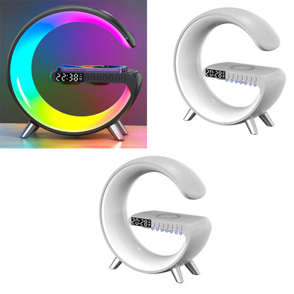 Intelligent G Shaped LED Lamp Bluetooth Speaker Wireless Charger Atmosphere Lamp App
