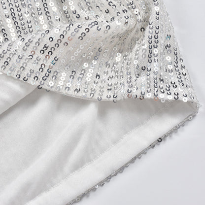 Silver Sequined Shorts