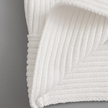 Fashion Ribbed Knit White Cropped Tank Tops