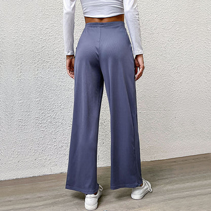 Pleated Casual Wide-Leg Pants