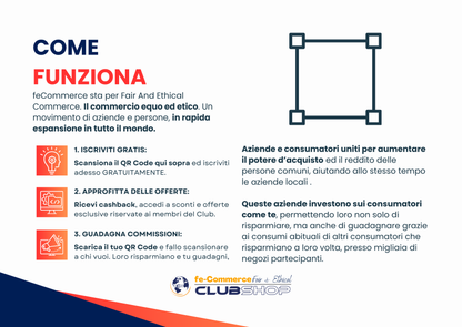 Volantino Promozionale Clubshop feCommerce con QR Code Personalizzabile