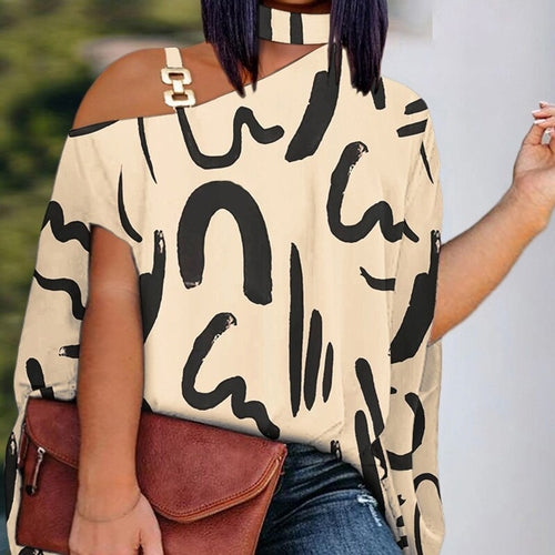 Loose Hollow Out Halter Short Batwing Sleeve Top Blouses Streetwear