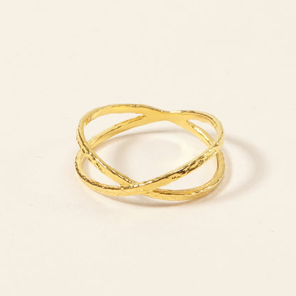 Double Ring Gold Dainty Minimalist Ring