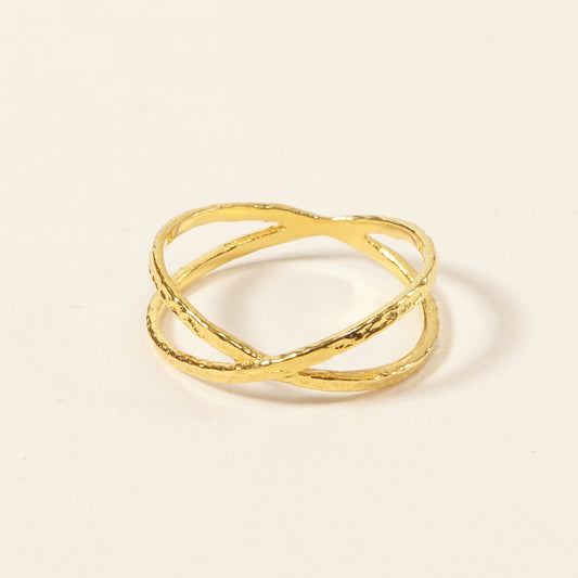 Double Ring Gold Dainty Minimalist Ring