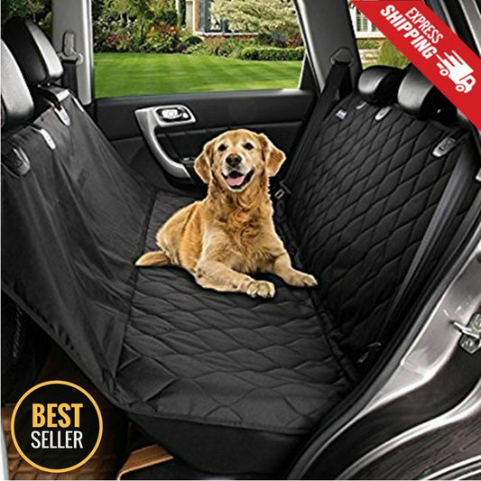 Coprisedile posteriore per auto, per cani, viaggi, impermeabile, protezione per panca di lusso - nero