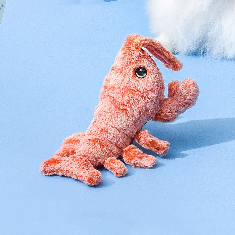 Giocattoli per animali domestici Gamberetti saltatori elettrici Simulazione di ricarica USB Aragosta Divertente gatto Peluche per animali domestici