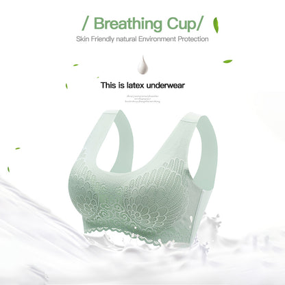 Thailand Latex Underwear Women's Bra Seamless Steel Ring Bra