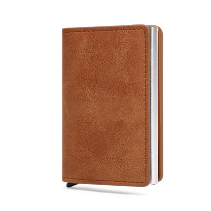 Anti-theft Swipe Men's Card Holder Multi-card Slot Credit Card Box