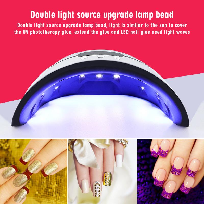 Lampada polimerizzante per unghie UV LED con gel acrilico