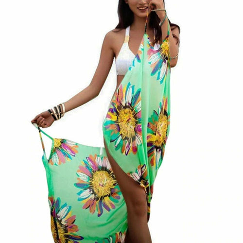 Sunflower Wrap Style Bikini Cover Up